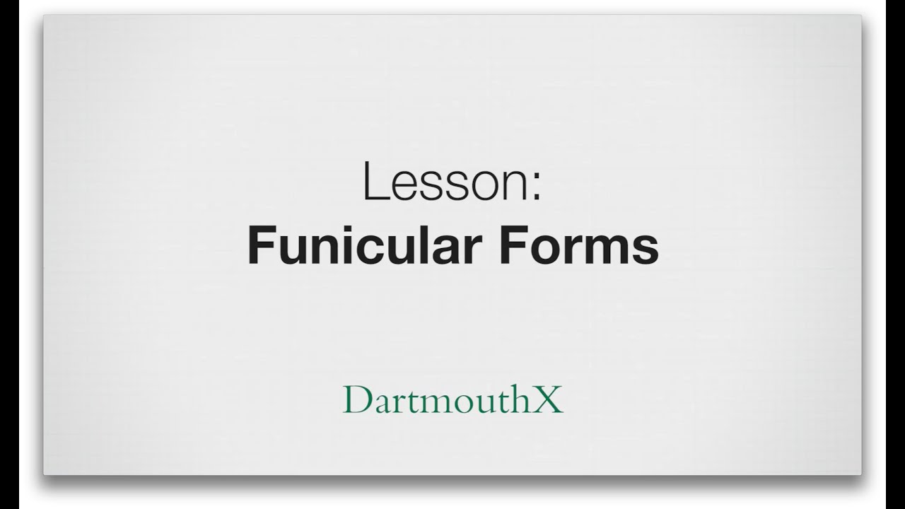 Funicular Forms - What is the difference between a parabola and a catenary?