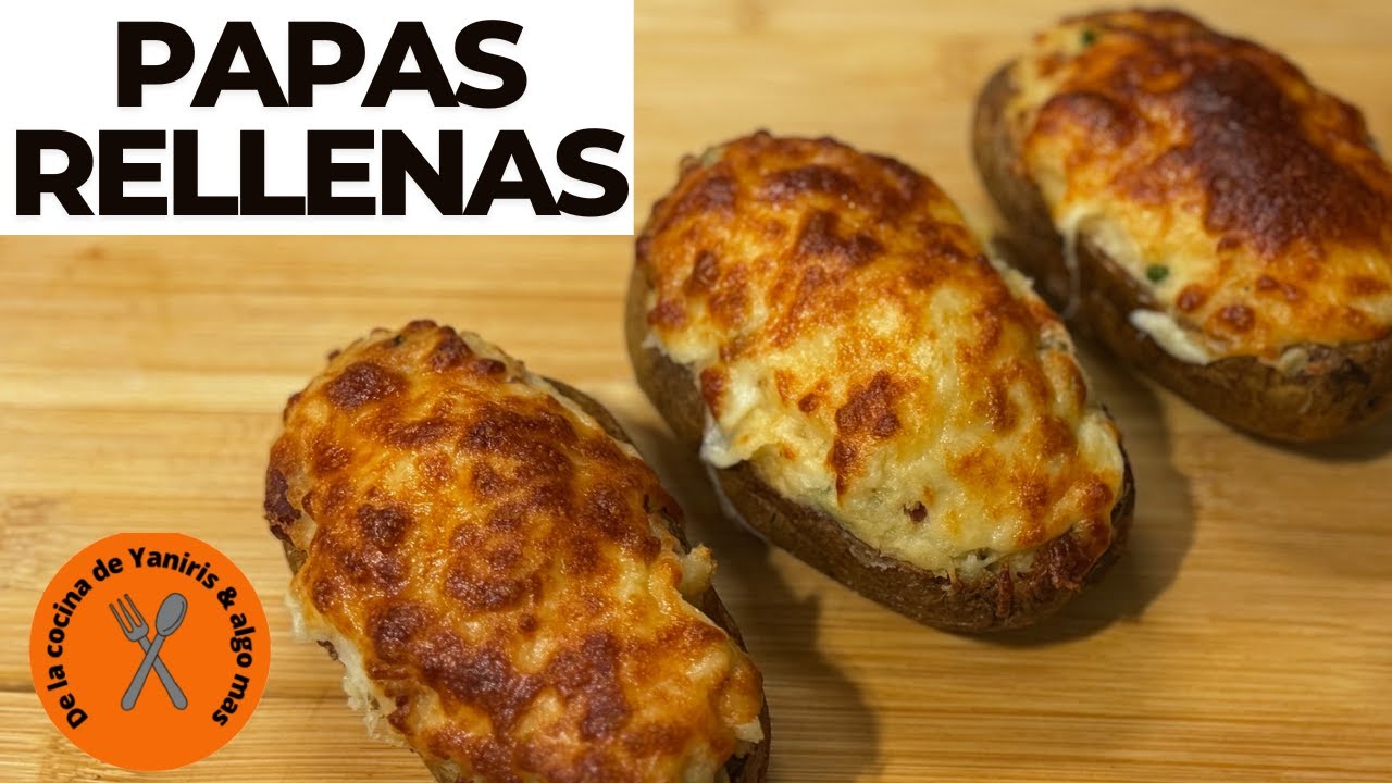 COMO HACER PAPAS RELLENAS Fácil y Rápido / BEST Twice Baked Potatoes Recipe