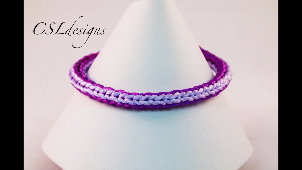 Two colour square kumihimo braid