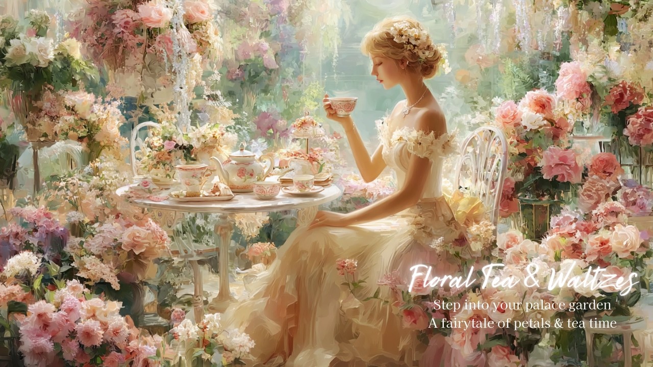 Princess Waltz 👑 Floral Tea Party in a Secret Palace Garden 🌸✨ | Fantasy Music Playlist