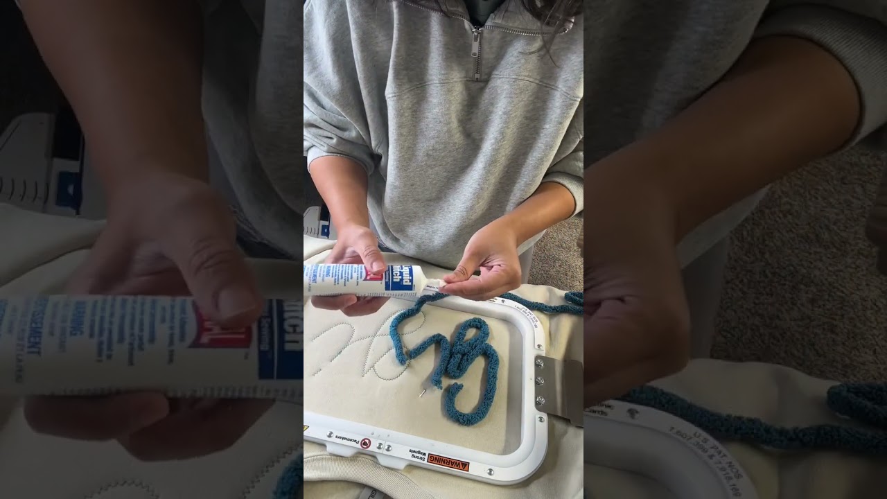 Embroidery Chenille Yarn Sweatshirt Tutorial