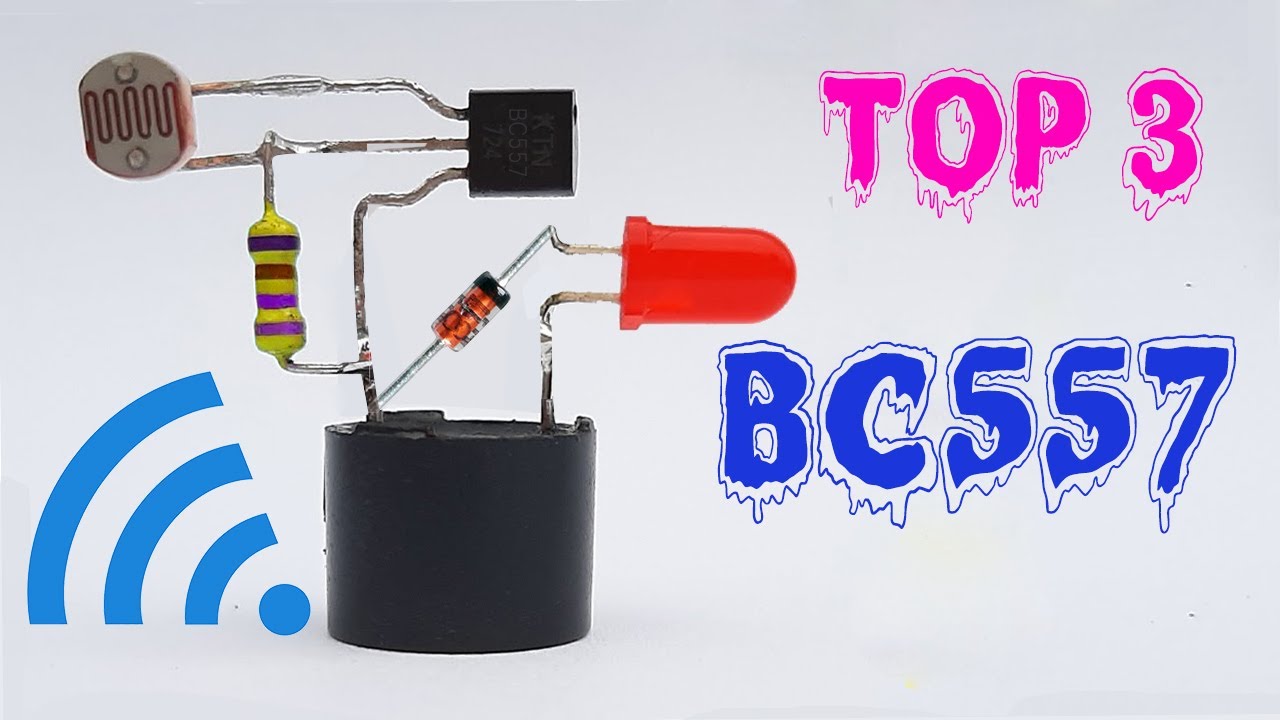 Top 3 Electronic Project Using BC557 Transistor - Photodiode, 4148, BC557 🔊