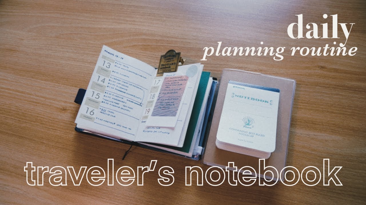 ✨ follow me on my daily planning routine in my Traveler's Notebook (passport)