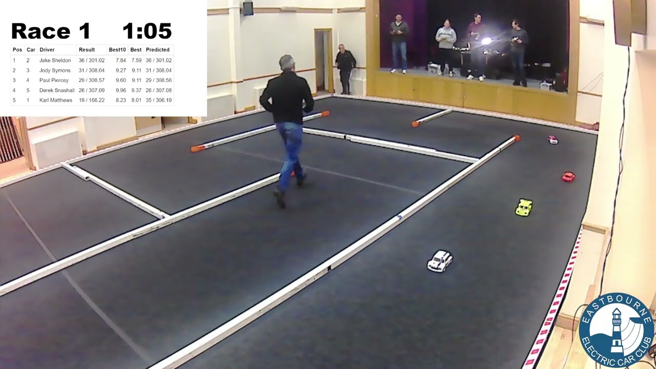 RC Racing at Herstmonceux Village Hall - 13th December 2025 with EECC.  Leg 1 of the Finals