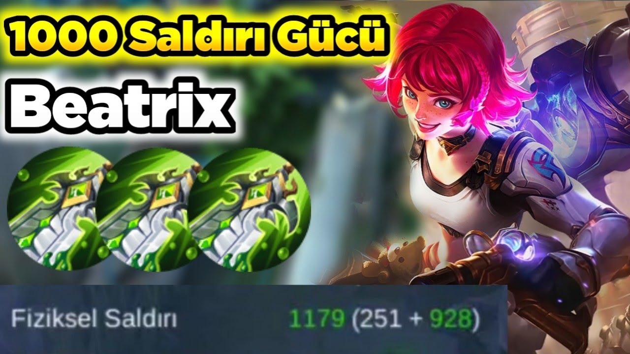 1000 Saldırı Gücü Beatrix Gerçekten Her Mermi Tek Atıyor Efsane Mobile Legends