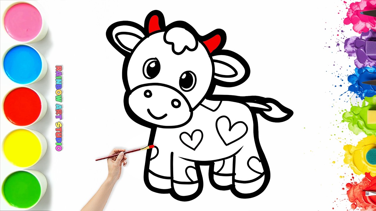 🐄💖How To Draw a Cute Dairy Cow | Easy Step By Step Tutorial #99