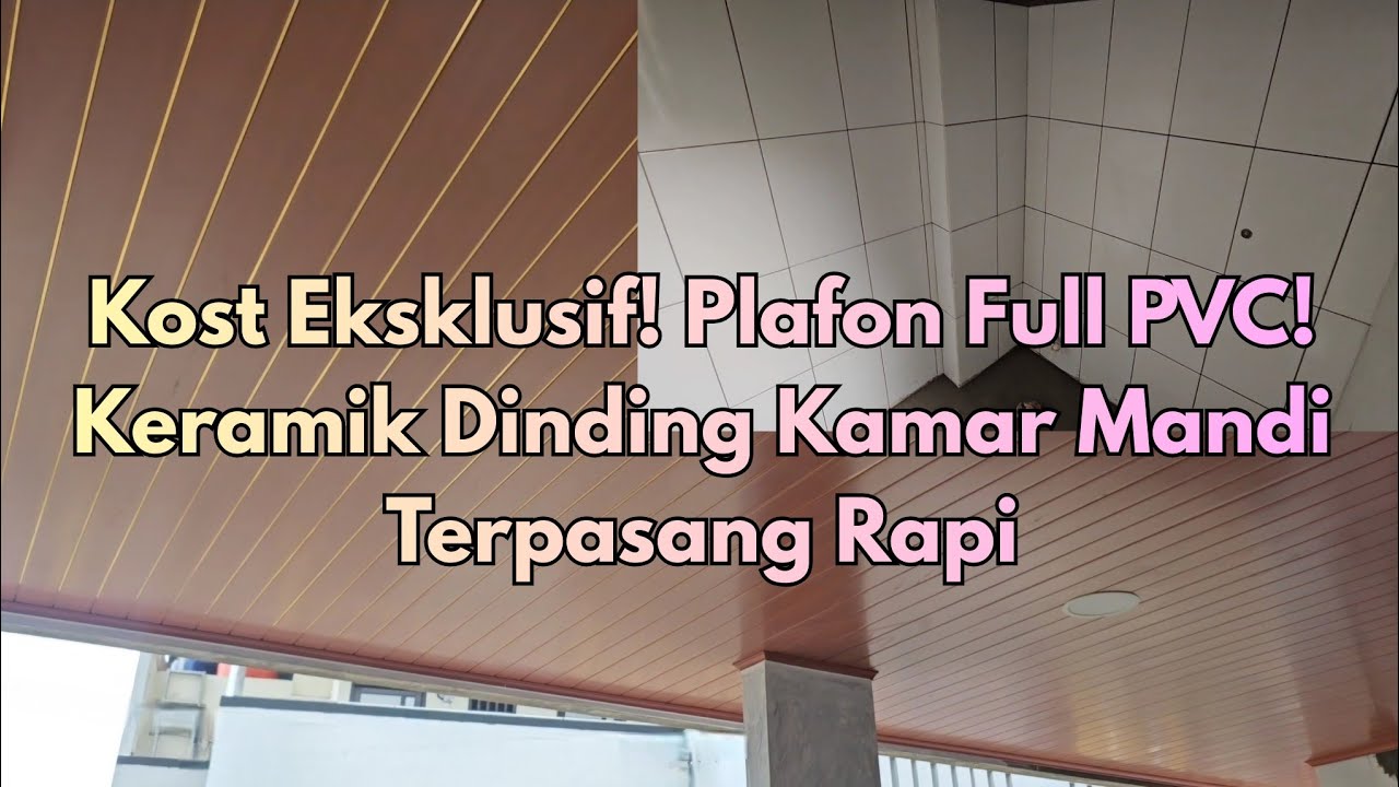 PLAFON PVC MOTIF KAYU! Terpasang Rapih! Progress Proyek Bangun Rumah Kost di Serang Banten!