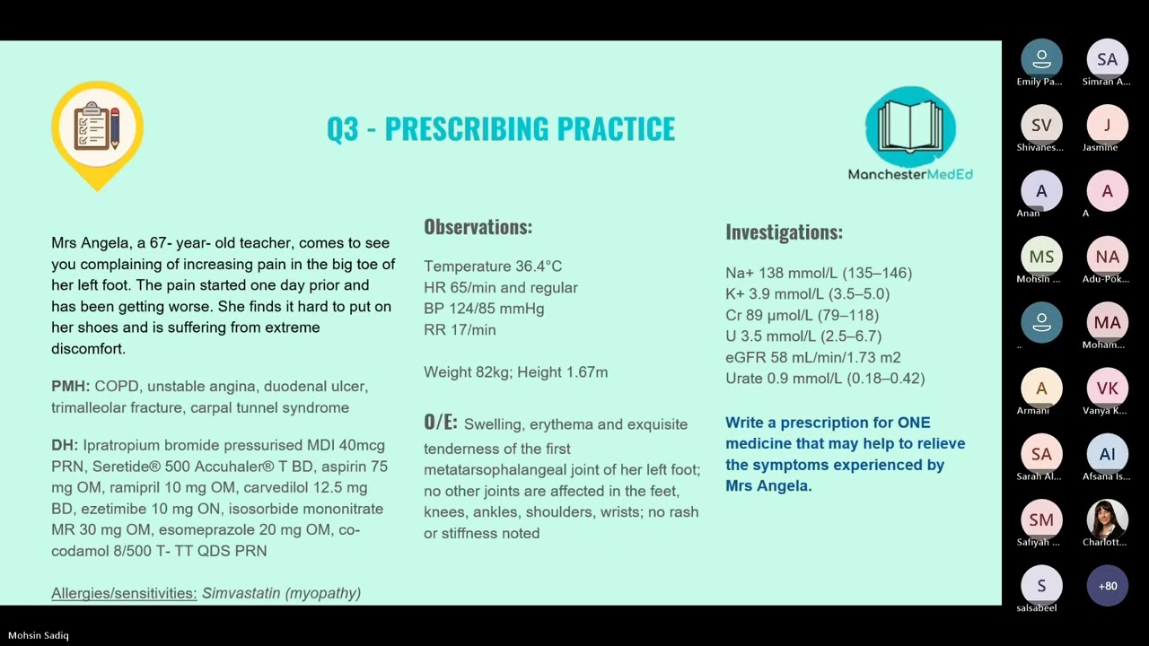 Manchester MedEd PSA Series - Mock Exam