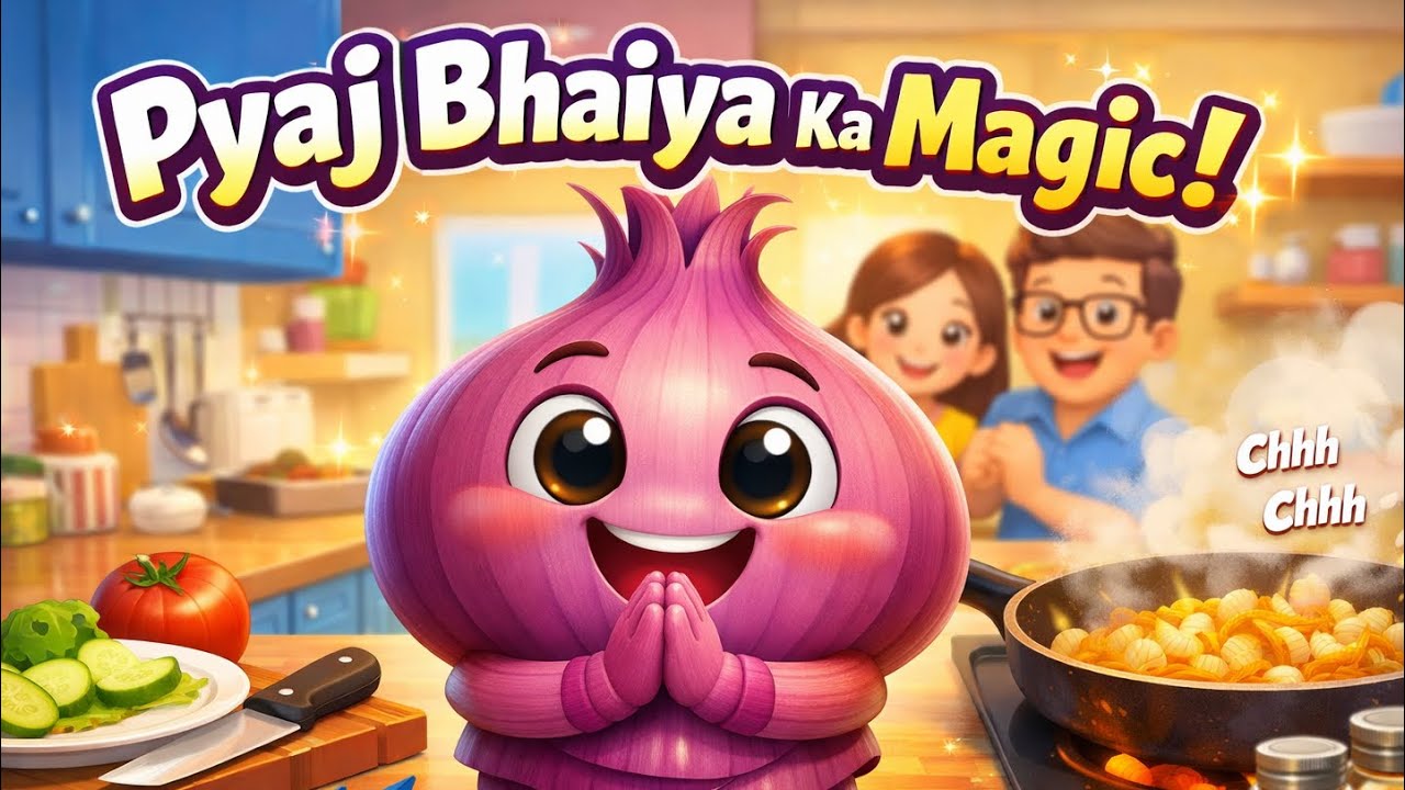 प्याज़ भैया का जादू-Pyaj Bhaiya Ka Magic | Hinds Nursery Rhymes | Kids Song