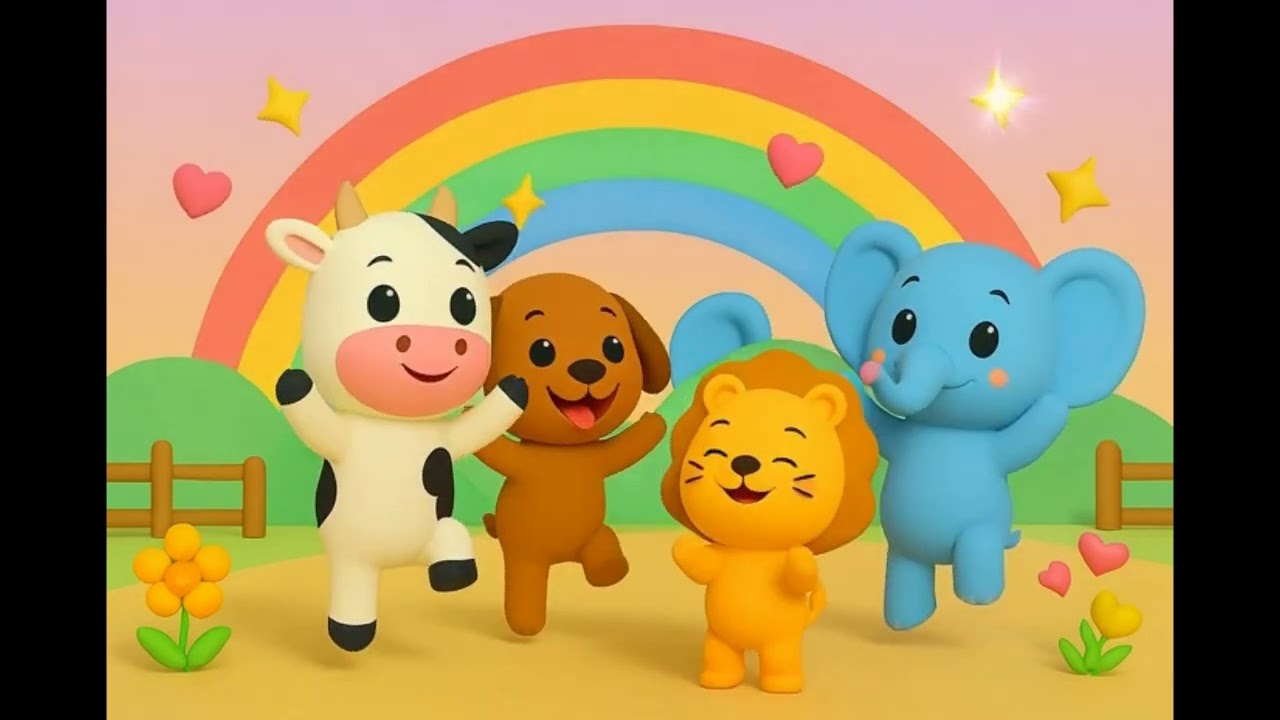 जानवरों की आवाज़ें 🐄🐶🦁 | बच्चों का कार्टून गाना |