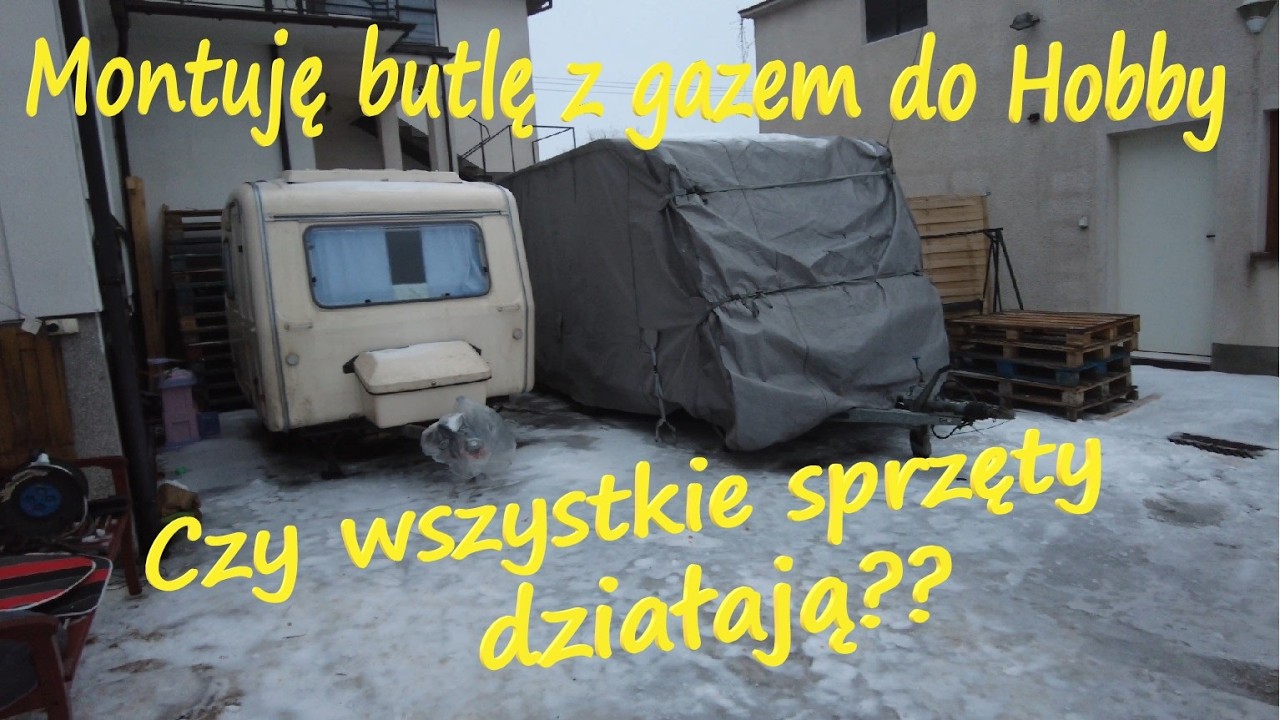 Montaż butli z gazem w przyczepie kempingowej Hobby // odpalamy piec Truma :)