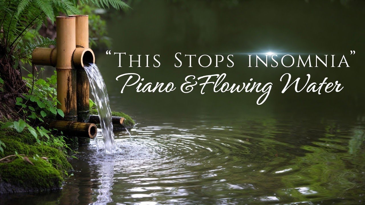 Peaceful Piano with Gentle Forest River 🍃 Relaxing Sleep Music for Stress Relief