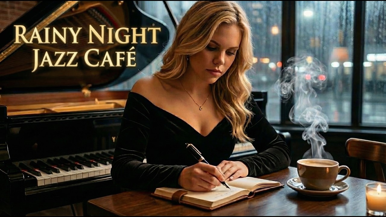 Midnight Study Jazz Café ☕Soft Piano & Jazz Duet for Deep Focus and Writing
