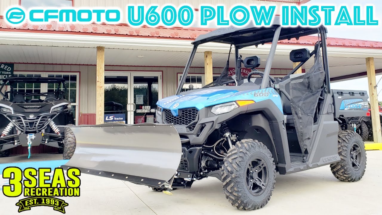 How to Install & Remove a KFI Plow on a CFMoto UForce 600 UTV! Clear, Fast & Easy Tutorial