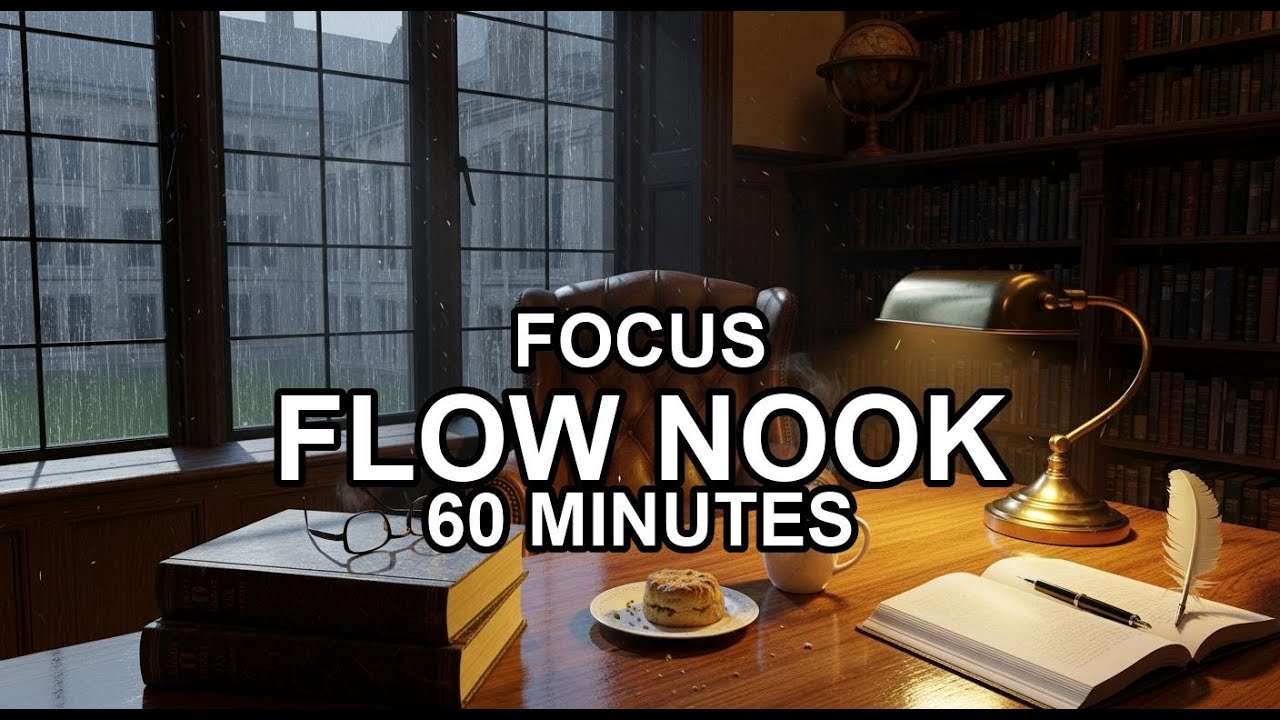 [Beat Procrastination] 60 Minute FLOW NOOK: Cozy Library Focus w/ Eric