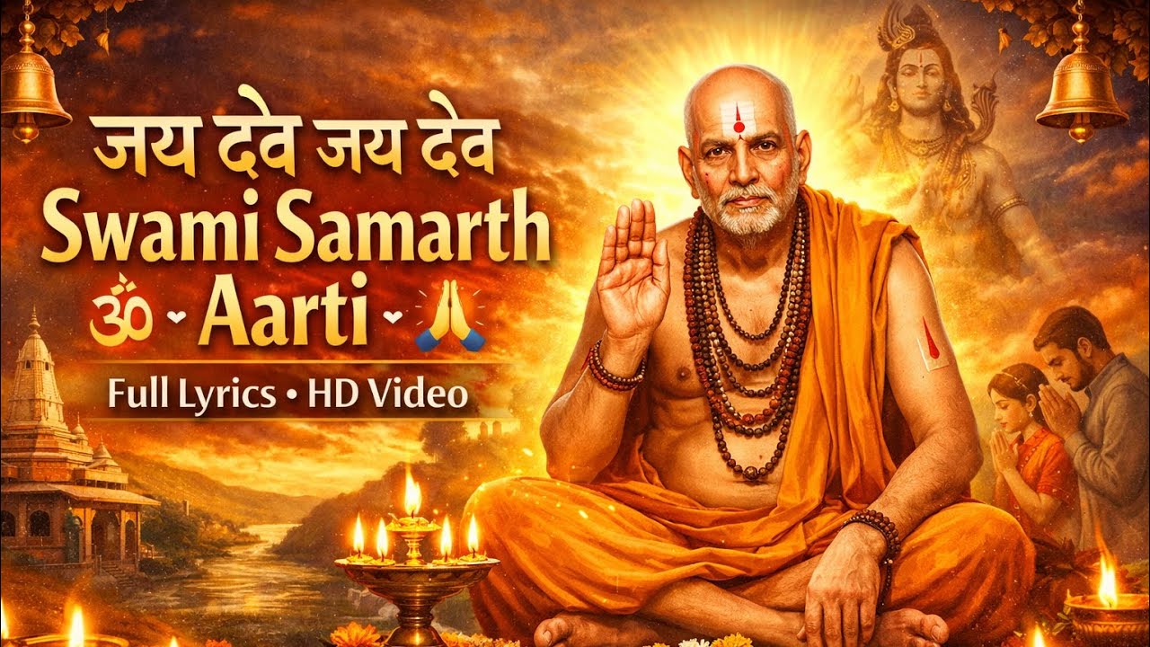 स्वामी समर्थ आरती | Jai Dev Jai Dev | Divine Marathi Aarti with Lyrics 🙏