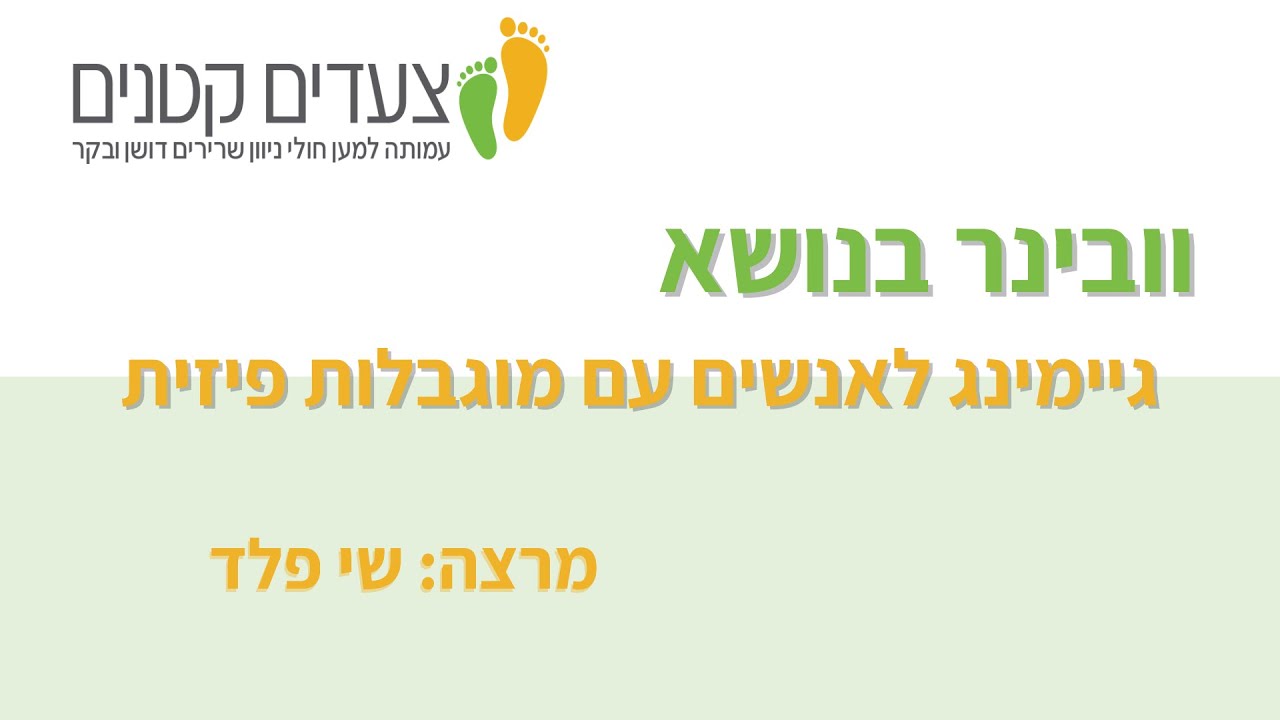 עמותת צעדים קטנים מגישה - וובינר בנושא גיימינג לנערים עם מוגבלות פיזית
