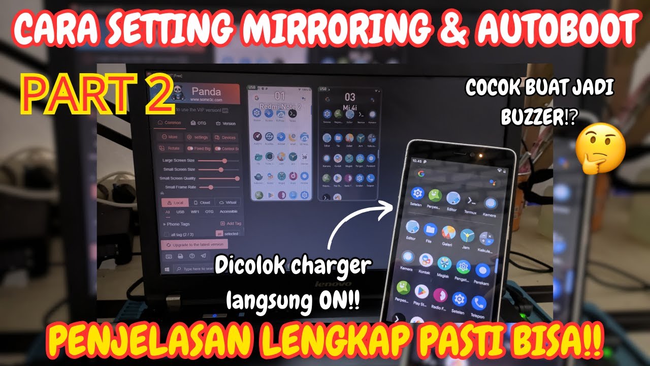 CARA SET AUTO BOOT DAN MIRRORING HP ANDROID BUAT MINING/FARM✅| PART 2