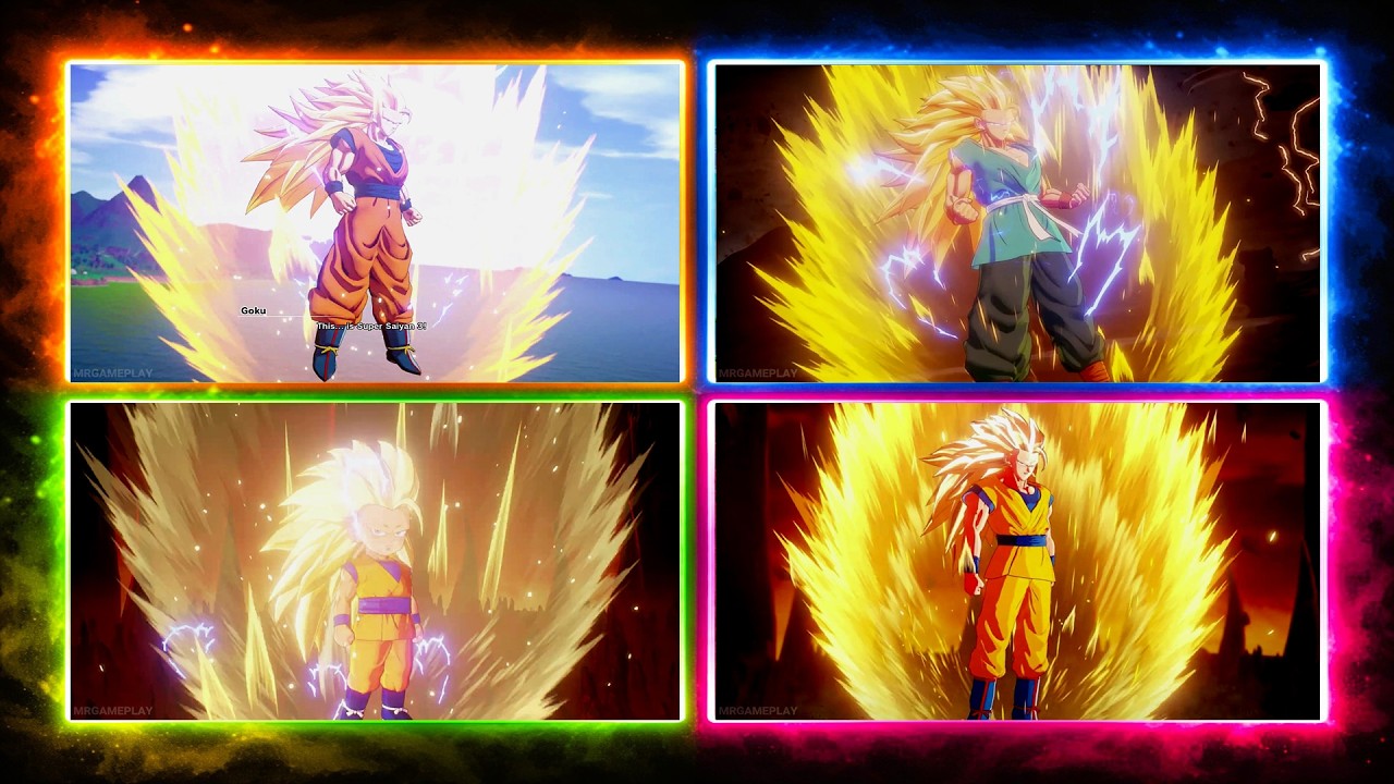 TOTAL EVOLUTION! All of Goku's SSJ3 Transformations in DBZ Kakarot (Base + DLC)