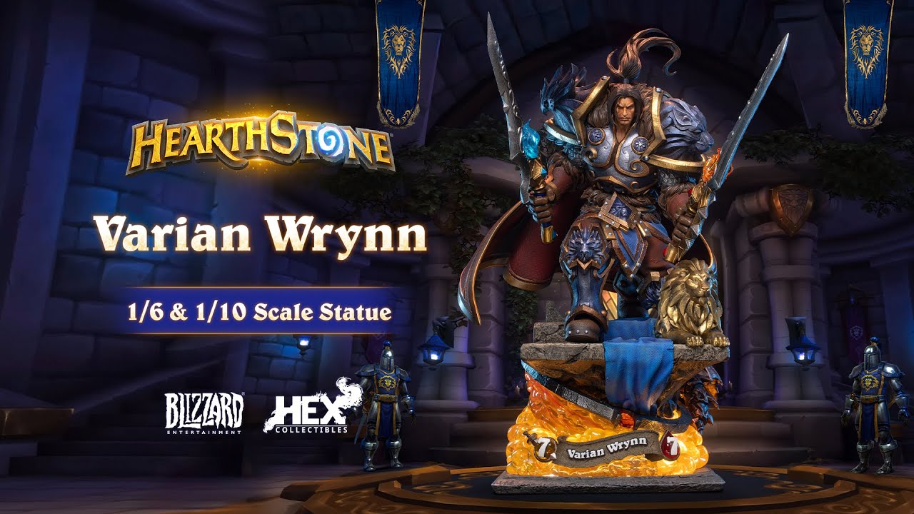 HEX Collectibles Hearthstone Varian Wrynn Art Statue | Product Reveal