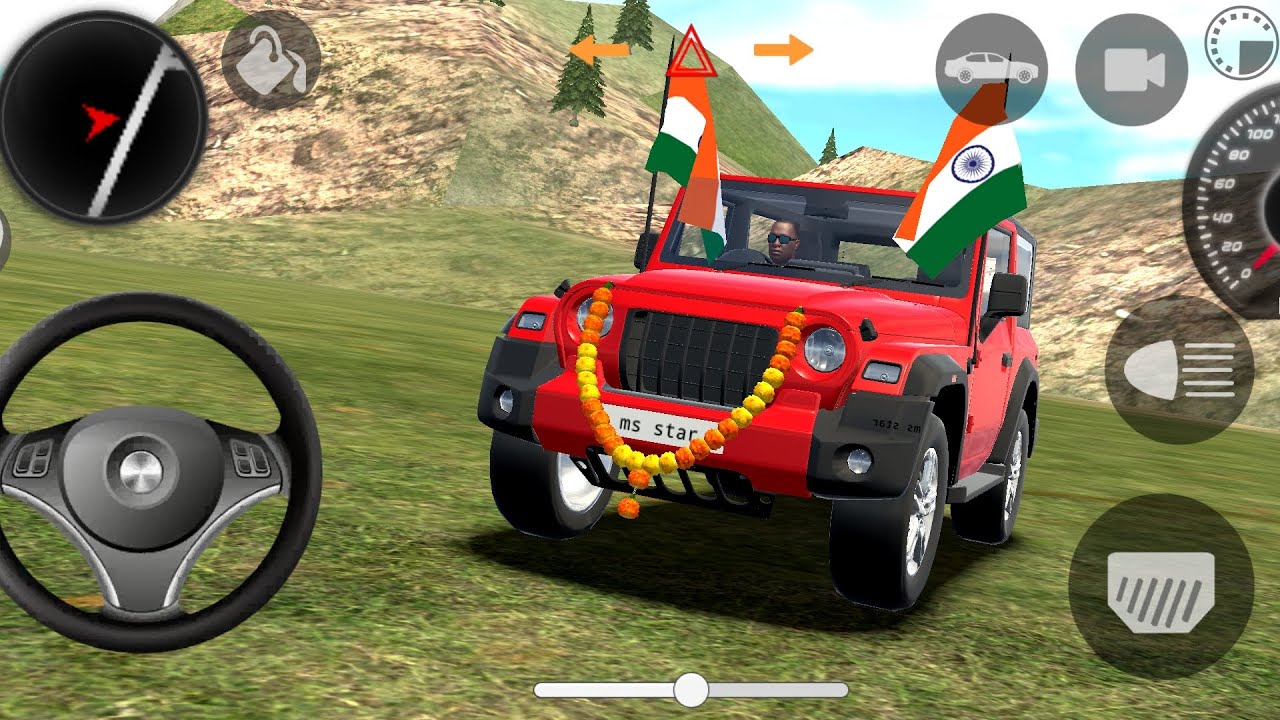 DOLLAR (SONG)🔥INDIAN VILLAGE OFFER ROAD MAHINDRA THAR🔥 INDIAN CARS SIMULATOR 3D#mahindrathar 