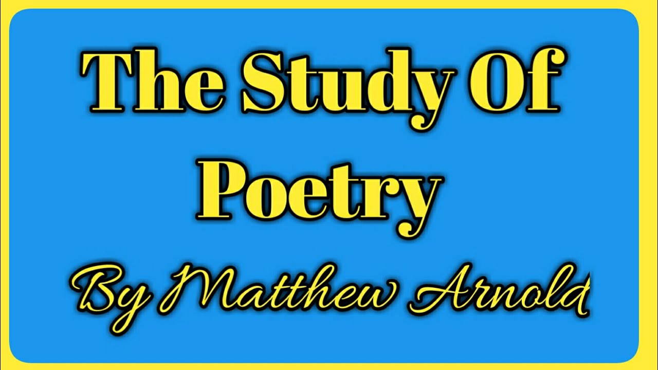 The Study Of Poetry by Matthew Arnold in Tamil