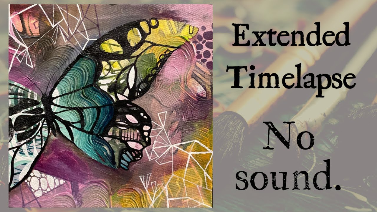 Butterfly {Relaxing Extended Timelapse: Intuitive painting process (Visuals only, NO SOUND)