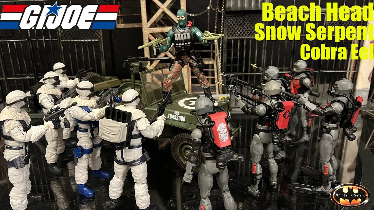 Hasbro G.I. Joe Classified Beach Head, Snow Serpent, Cobra Eel Retro Card Wave Action Figure Review