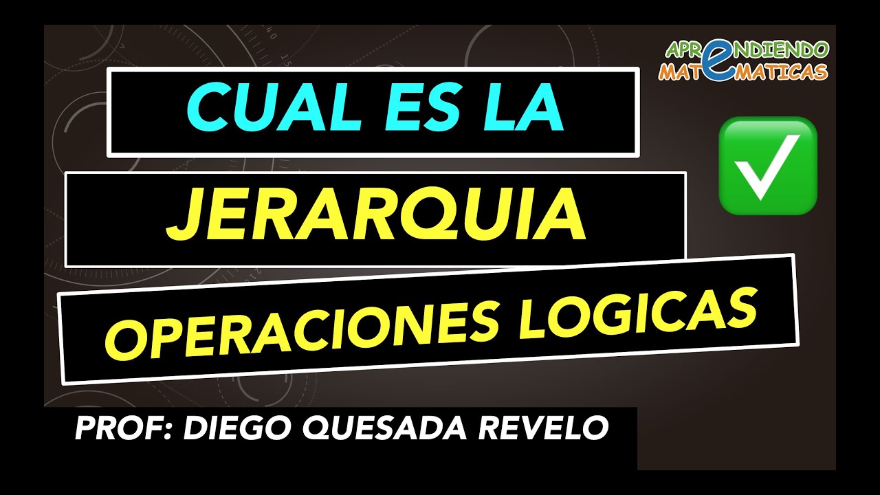 Jerarquía (Orden) de los Operadores Lógicos