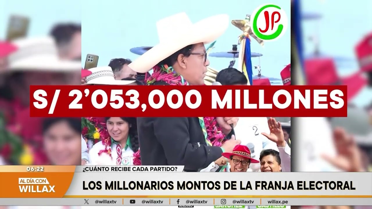 Al Día con Willax - FEB 09 - 2/5 - LOS MILLONARIOS MONTOS DE LA FRANJA ELECTORAL | Willax