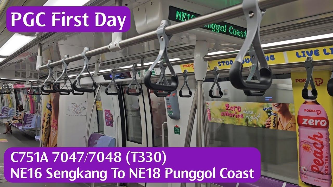 (PGC First Day) SBST ALS C751A (Refurbished) 7047/7048 (T330) NE16 Sengkang → NE18 Punggol Coast