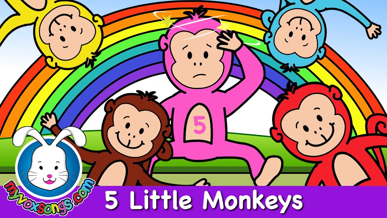 🐒 Five Little Monkeys | Counting Song for Toddlers & Kids 🎵 | VoxKids (MyVoxSongs) 🐒 🐒 🐒 🐒