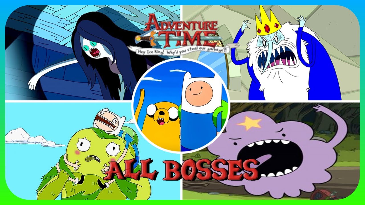 Adventure Time: Hey Ice King! Why'd You Steal Our Garbage?!! All Bosses (3DS)