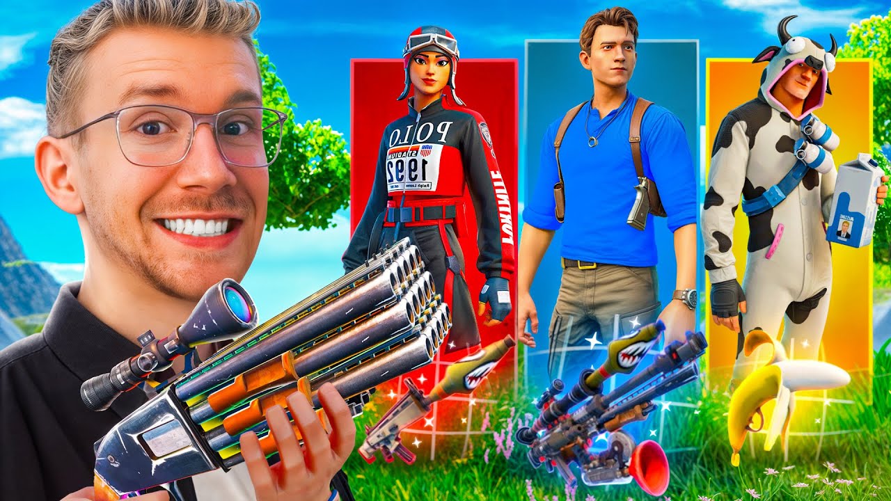 WIR ZERSTÖREN FORTNITE MIT VERBOTENEN WAFFEN 😂 (zu op....)