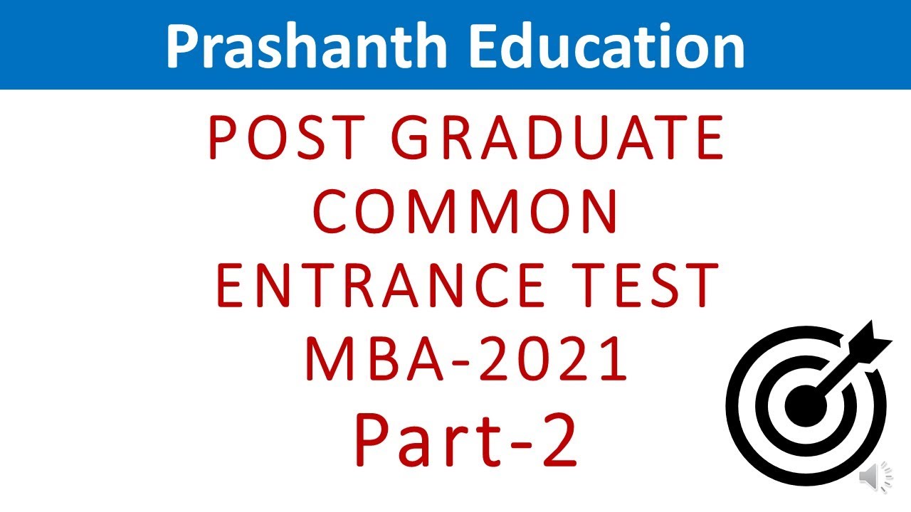 Karnataka PGCET 2025 PGCET MBA 2021 question paper solution with answers Part 2