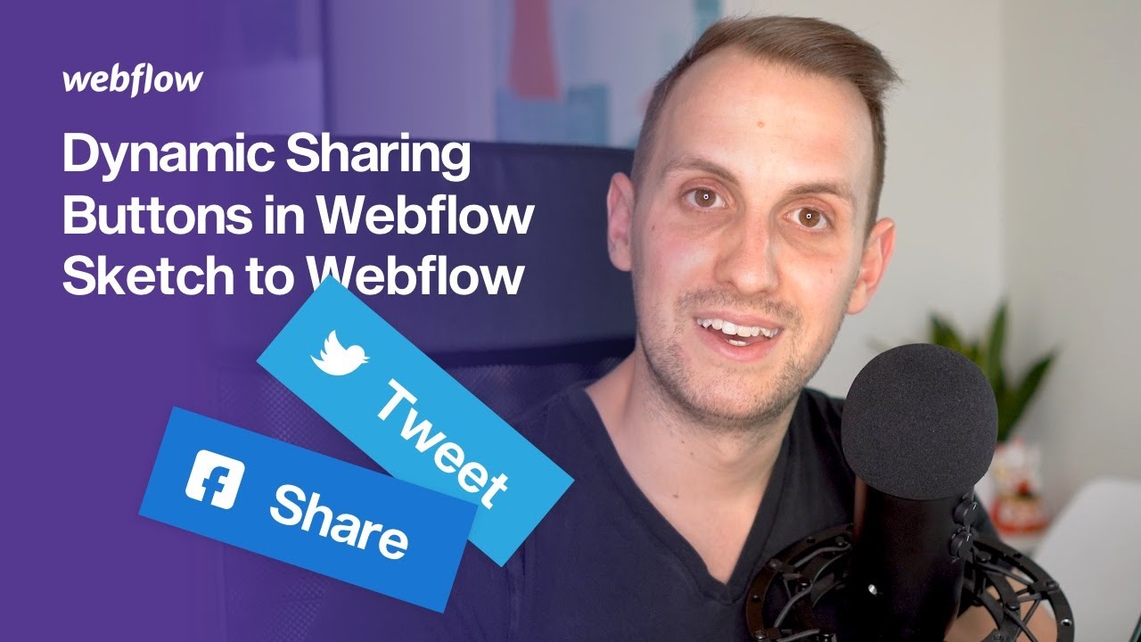 Dynamic Sharing Buttons in Webflow  - Sketch to Webflow