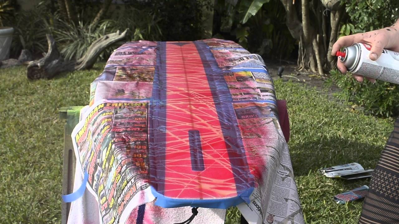 How to Grom Your Surfboard to Create Custom Art with Dish Soap and Spraypaint