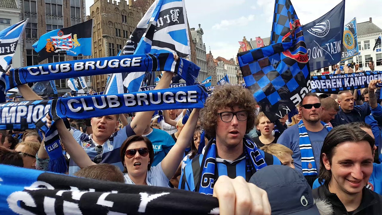 you never walk alone club brugge kampioenviering 2017-2018 voor dat de spelers er waren..