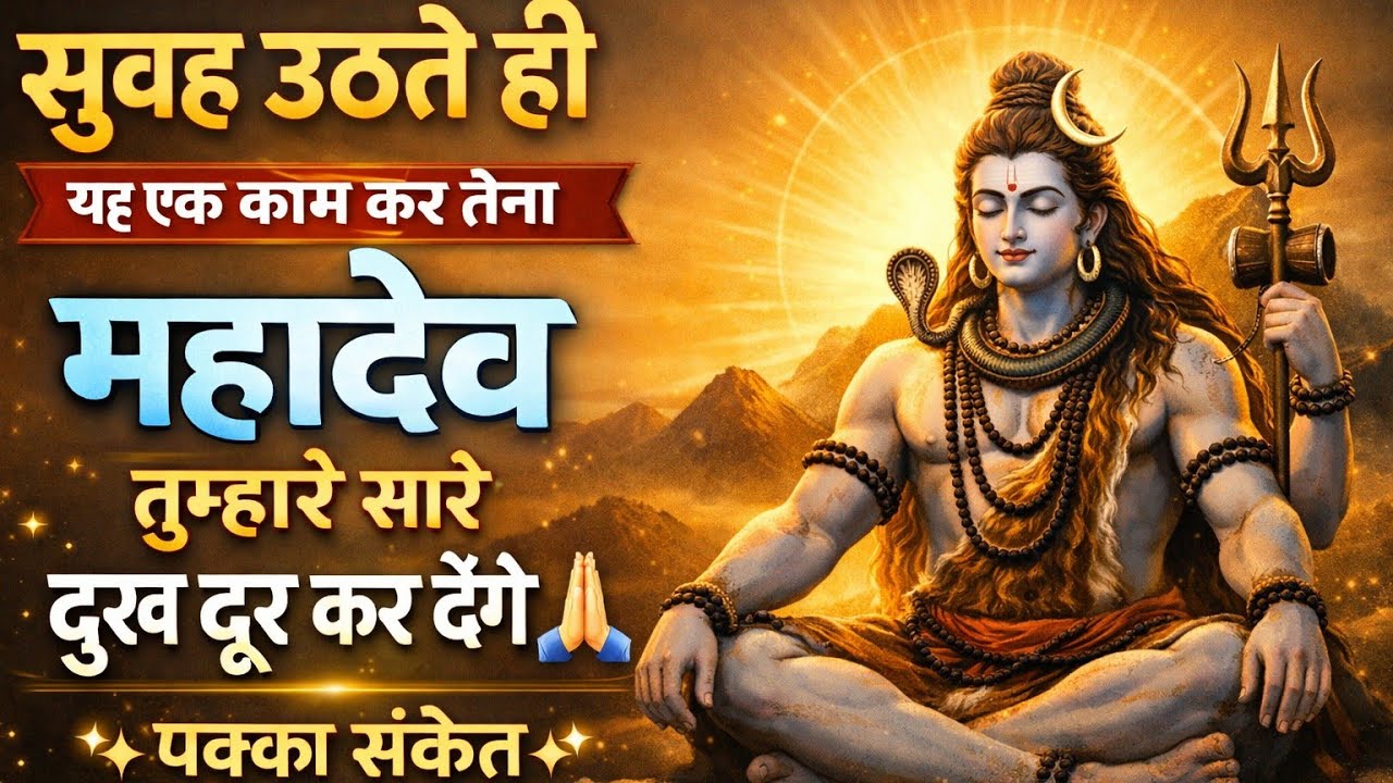  सुबह उठते ही यह एक काम कर लो | महादेव तुम्हारे सारे दुख दूर कर देंगे 🔱🙏 | Shiv Sandesh | #mahadev