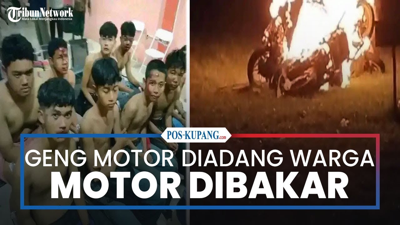 Konvoi Geng Motor Pelajar di Cirebon Diadang Warga, Sepeda Motor Dibakar