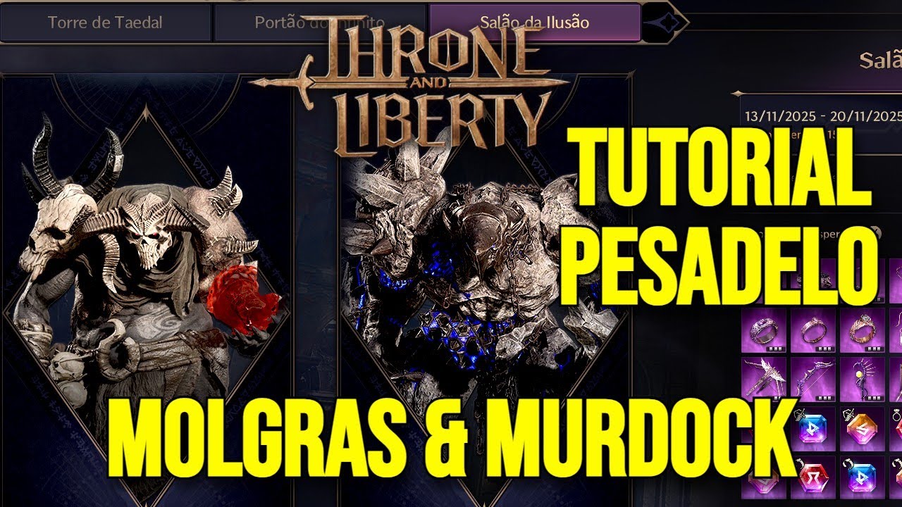 THRONE AND LIBERTY TUTORIAL DG SOLO PESADELO MOLGRAS & MURDOCK (INVOCADOR) CAJADO E VARINHA