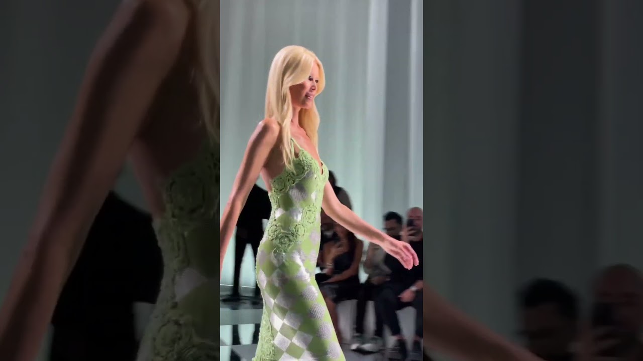 Claudia Schiffer in Versace Spring/Summer 2024 FashionShow