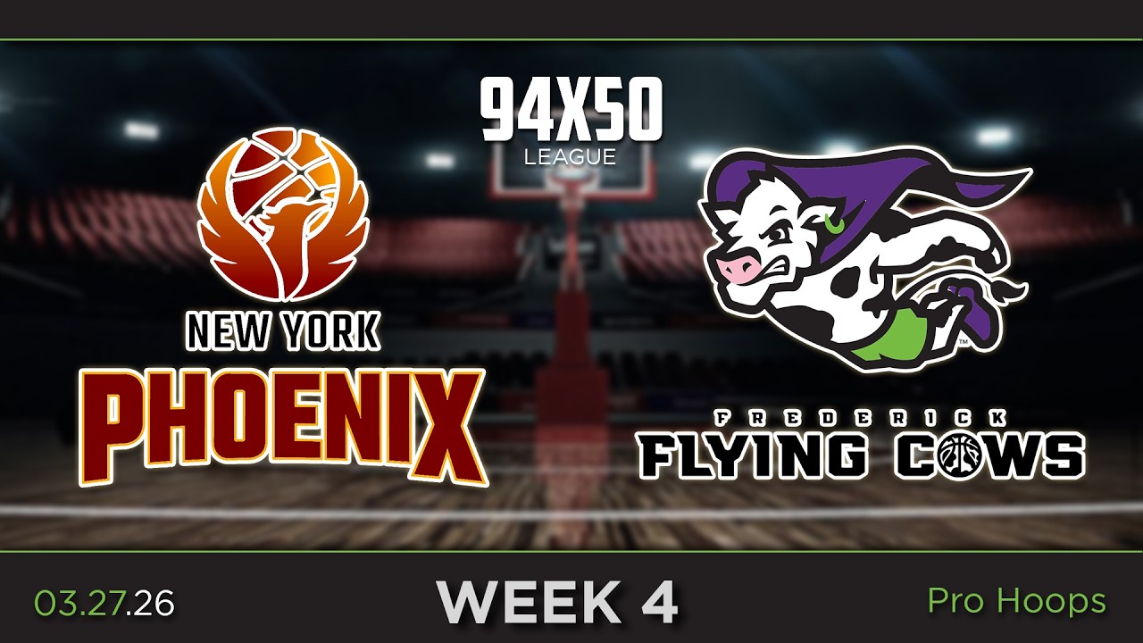 New York Phoenix at Frederick Flying Cows - WEEK 4 - 94x50 Pro Basketball League