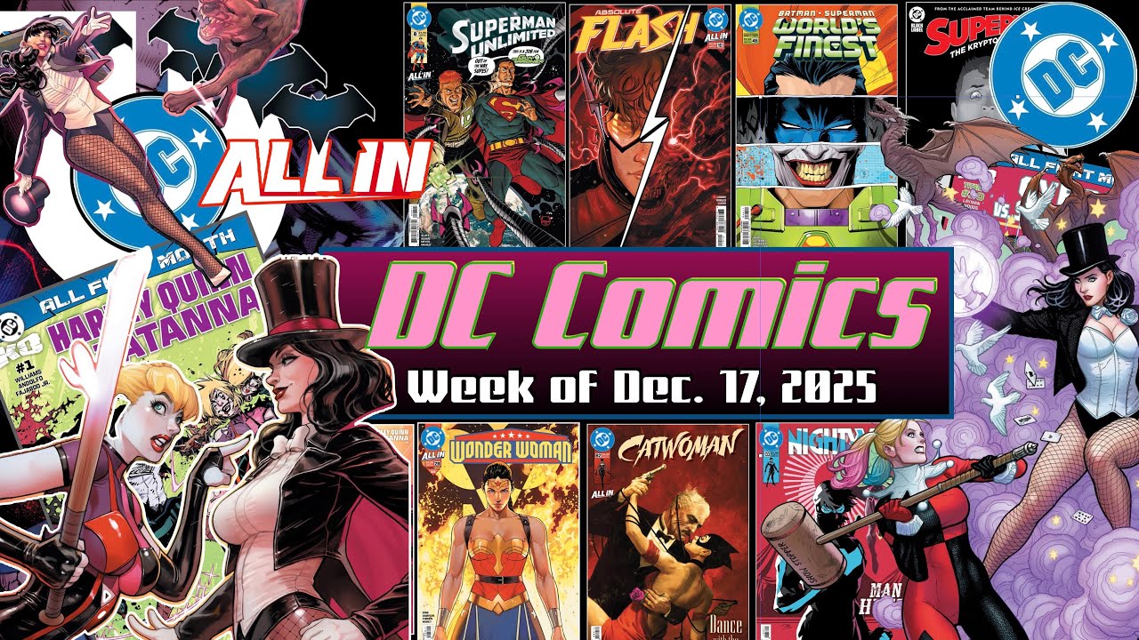 DC Comics - Dec 17/25 - Zatanna v. Harley ; Cyborg v. Swamp Thing; Bat-man: Second Knight 2!