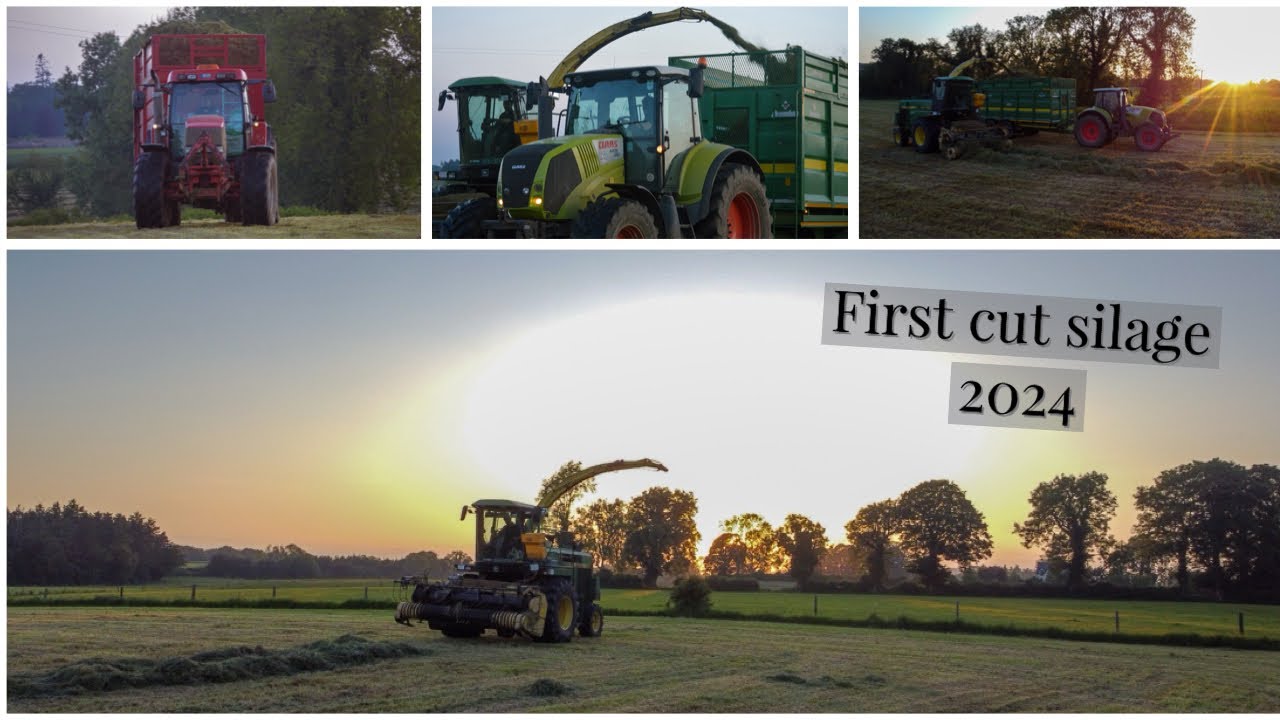 corrigans ~ first cut silage 2024 ~ 4k ~ John deere 6810 Harvester