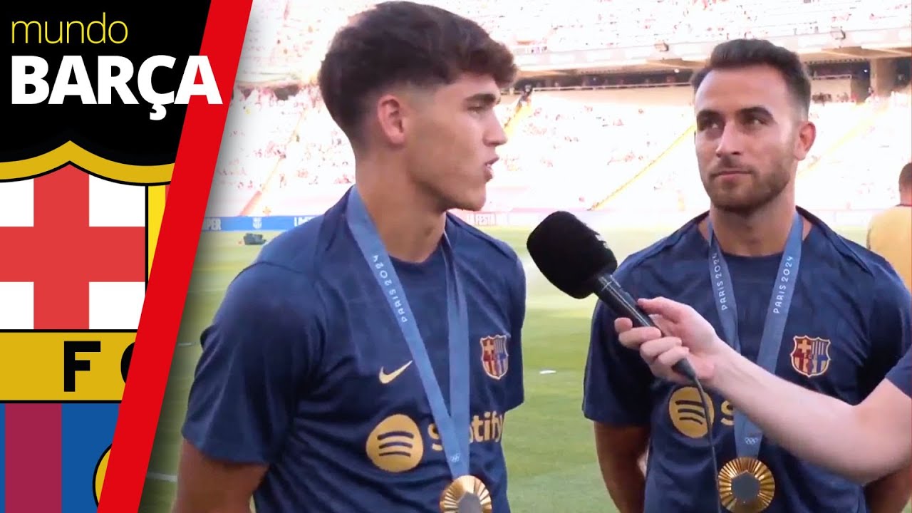 🏅🏅 BARÇA: Pau Cubarsí y Eric Garcia tras ganar ORO en los Juegos Olímpicos de París | Gamper