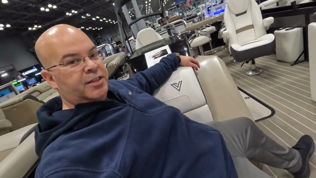 Viaggio Pontoon Boats at the 2023 NY Boat Show