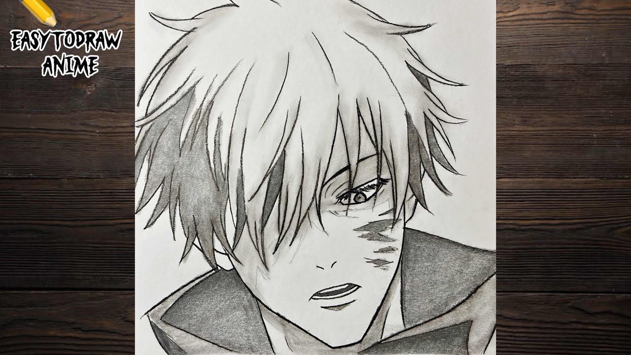 How to draw Gojo Satoru step by step easy || Anime drawing easy 