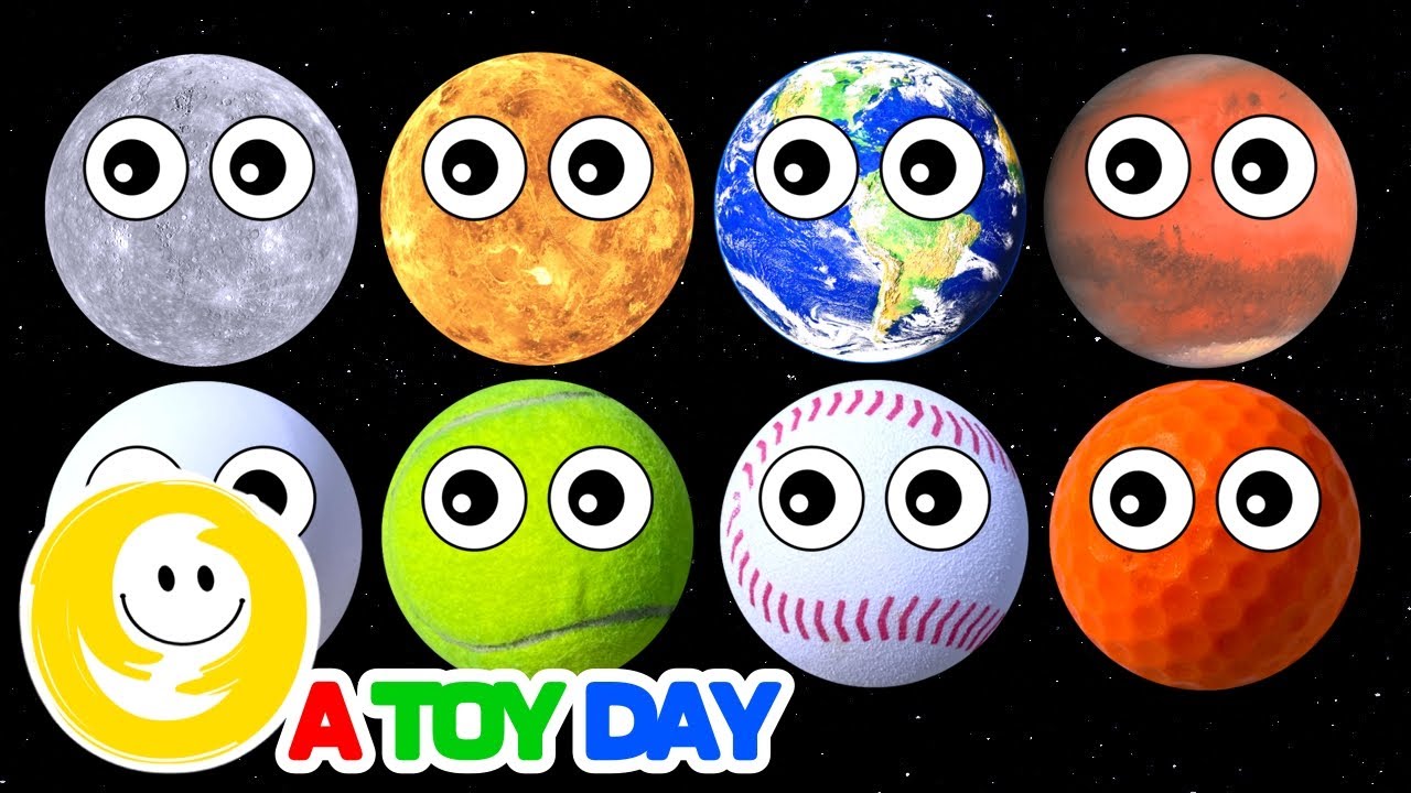 Planet Sizes vs Sport Balls 🪐🌎🔭☄️⭐⚽⚾🏈🥎🏀 | Planets Comparison for Baby | Planets for Kids | Planets