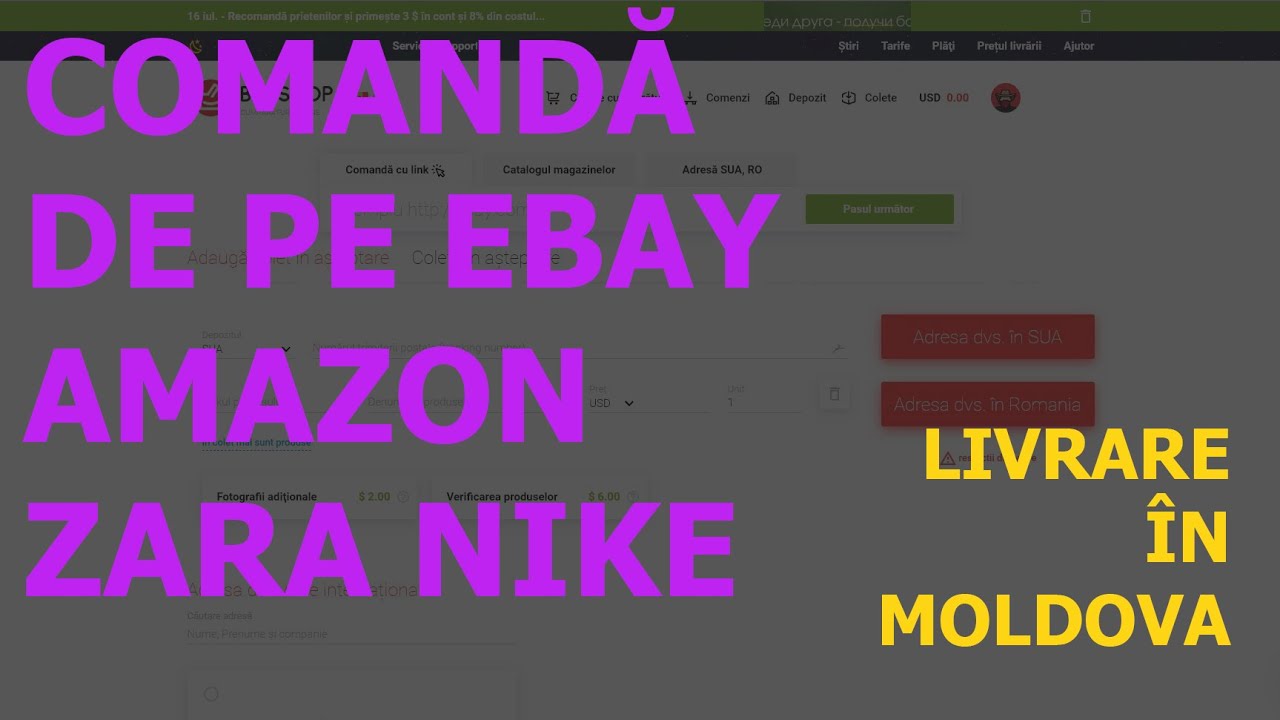 COMANDĂ DE PE AMAZON NIKE EBAY ZARA CU LIVRARE ÎN MOLDOVA